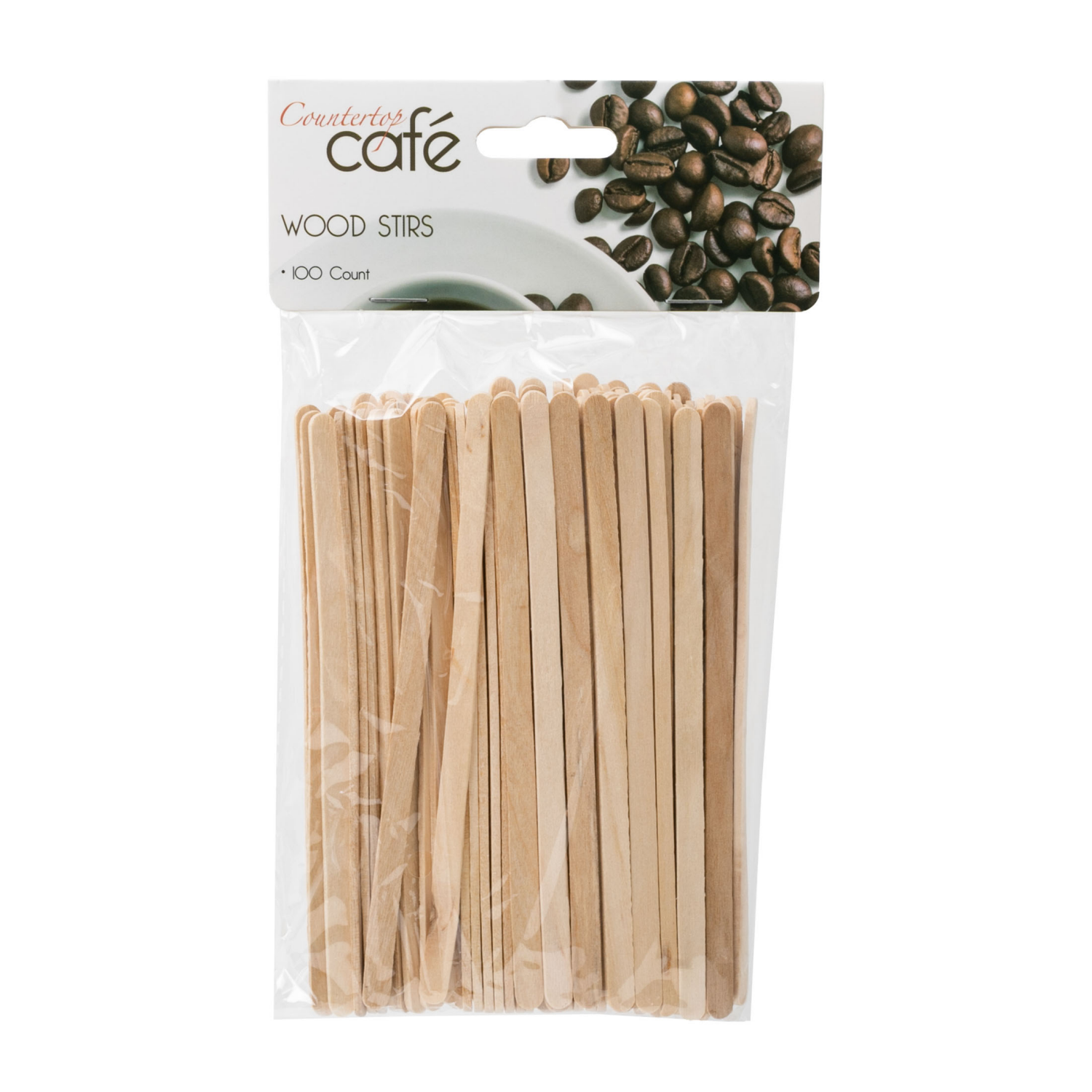 slide 1 of 2, COUNTERTOP CAFE Countertop Café Wood Stirs, 100 Count, 100 ct