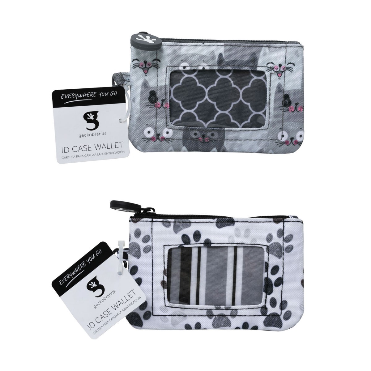 slide 1 of 17, Geckobrands ID Case Wallet with Lanyard, Assorted Pet Prints, 1 ct