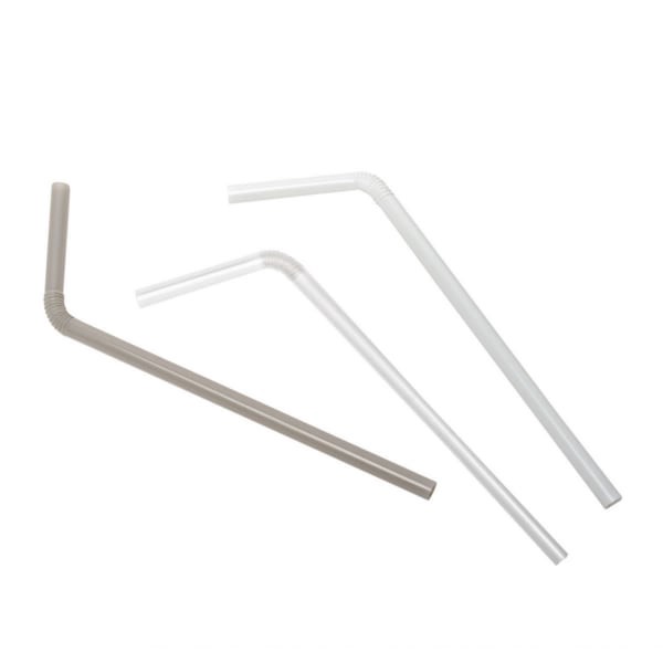 slide 16 of 17, Kolorae Jumbo Flex Straws, Neutrals, 100 ct