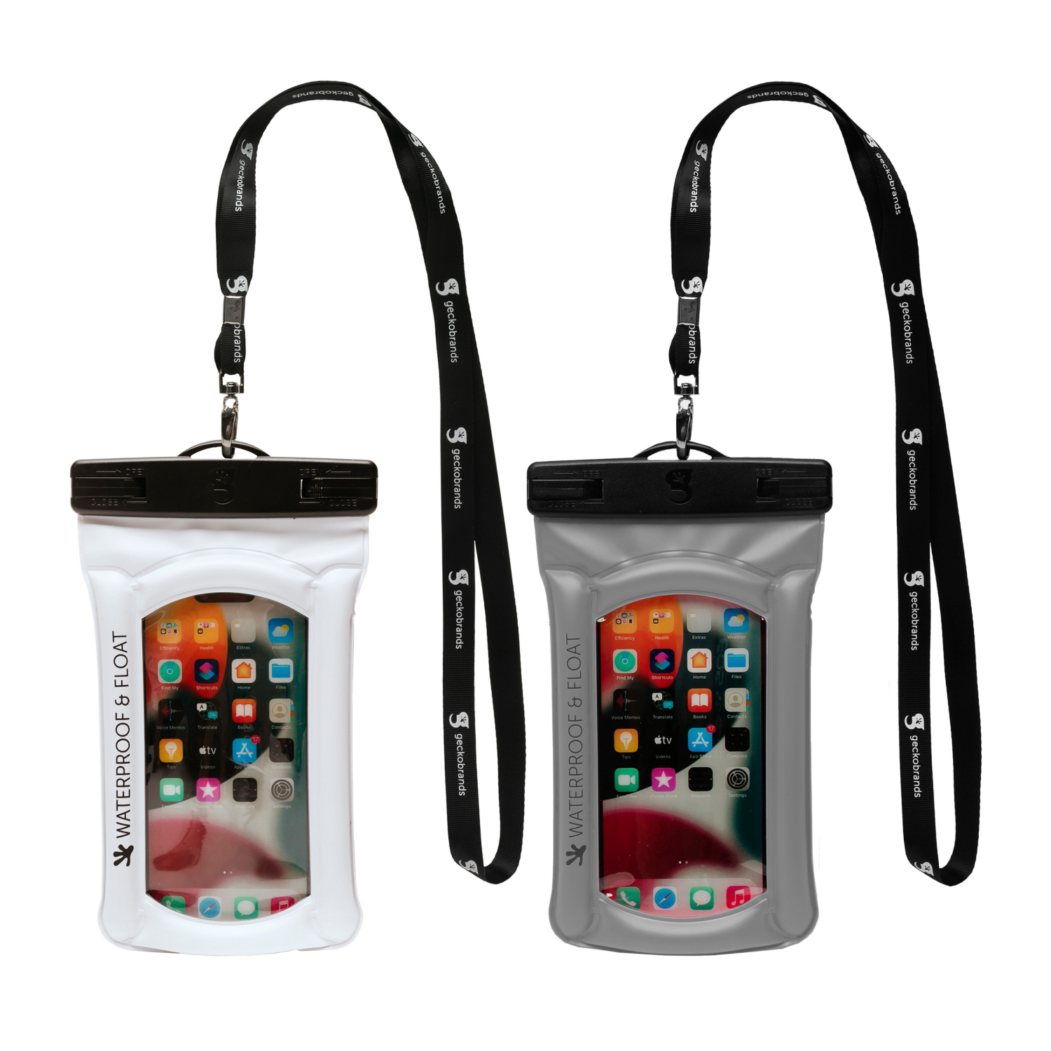 slide 1 of 3, GECKOBRANDS Gecko Float Phone Dry Bag - Asrt Wt-Gy, 1 ct