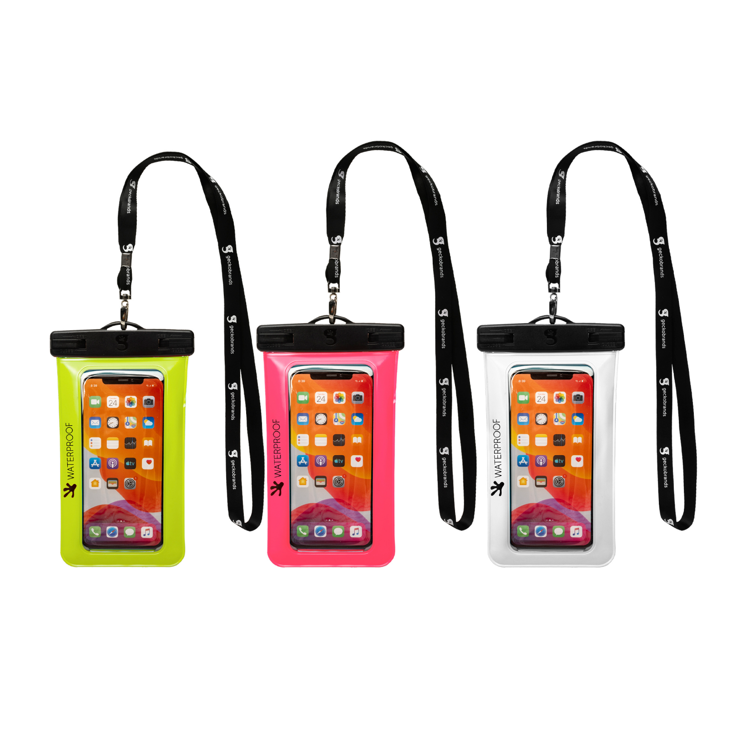 slide 1 of 5, GECKOBRANDS Gecko Wp Phone Dry Bag - Asrt Wt-Pk-Gn, 1 ct