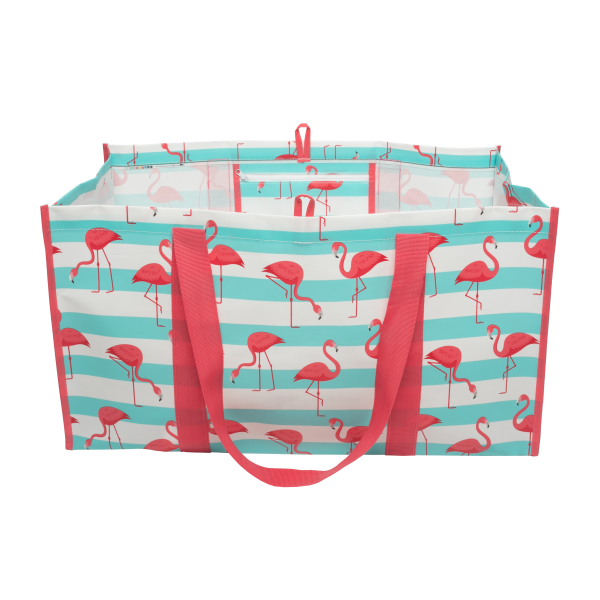 slide 3 of 7, The Tough Tote Lut - Flamingo Stripe, 1 ct
