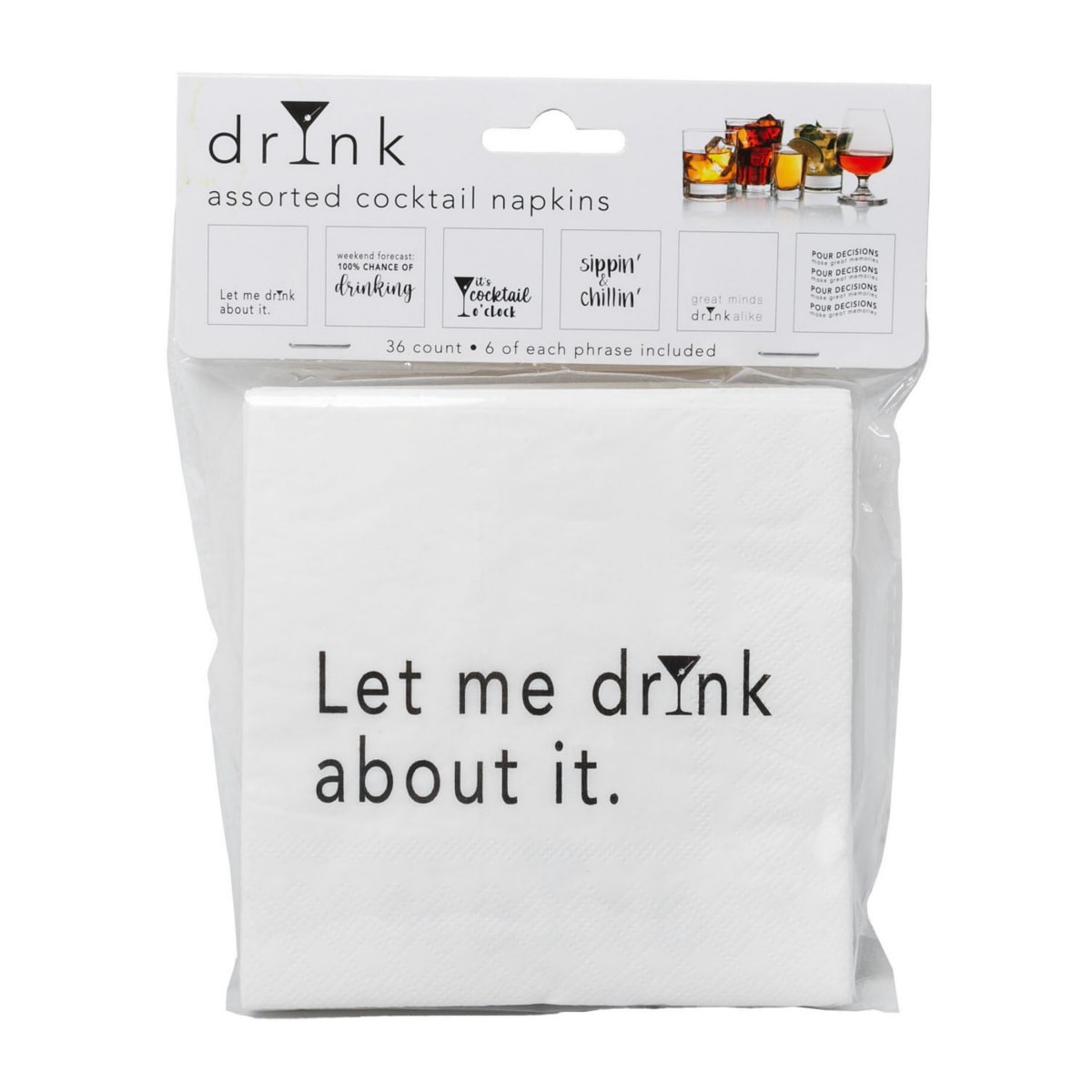 slide 1 of 17, Drynk Cocktail Napkins, 36 ct
