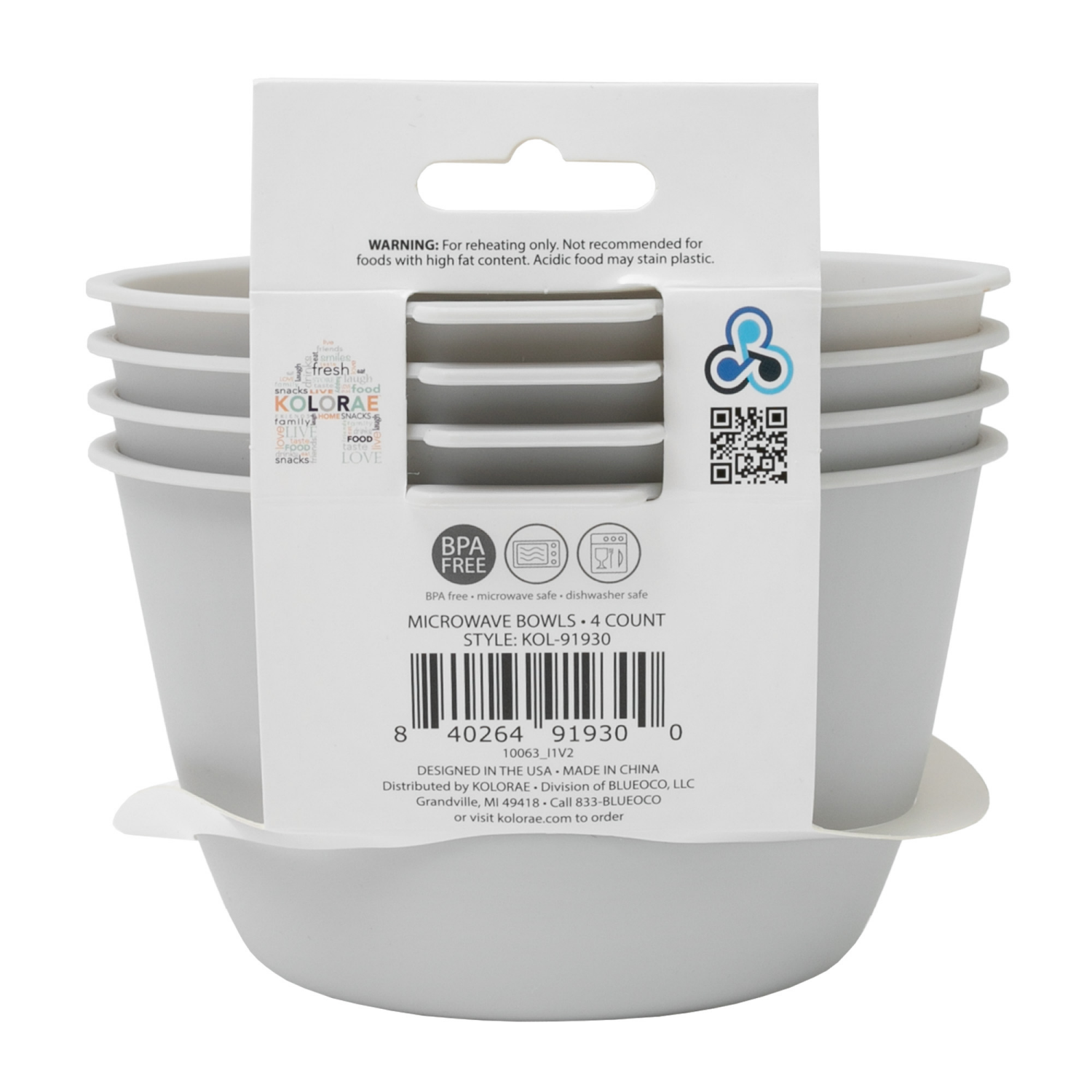 slide 6 of 7, Kolorae Microwave Bowls Assorted, 1 ct