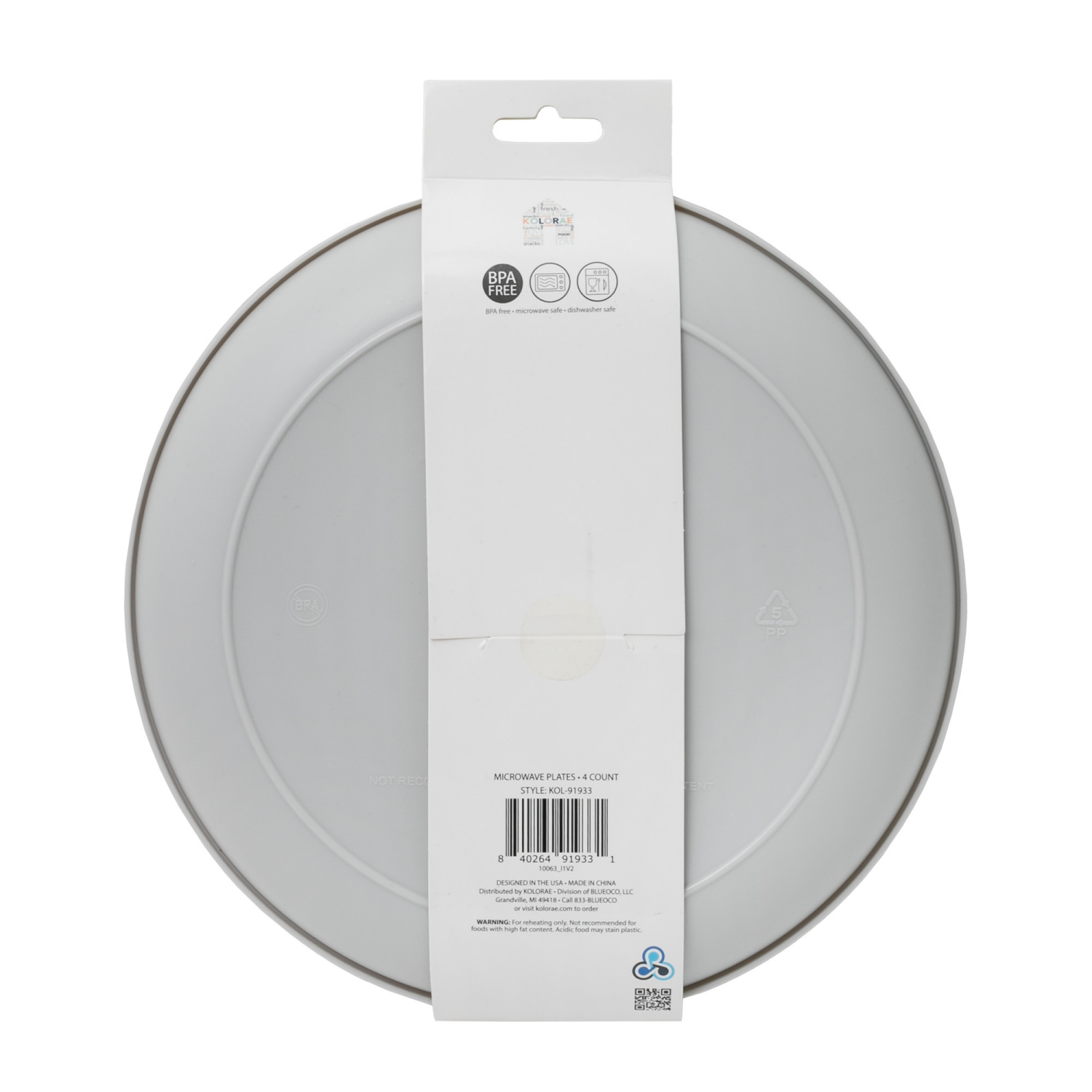 slide 2 of 7, Kolorae Microwave Plates PDQ, 1 ct