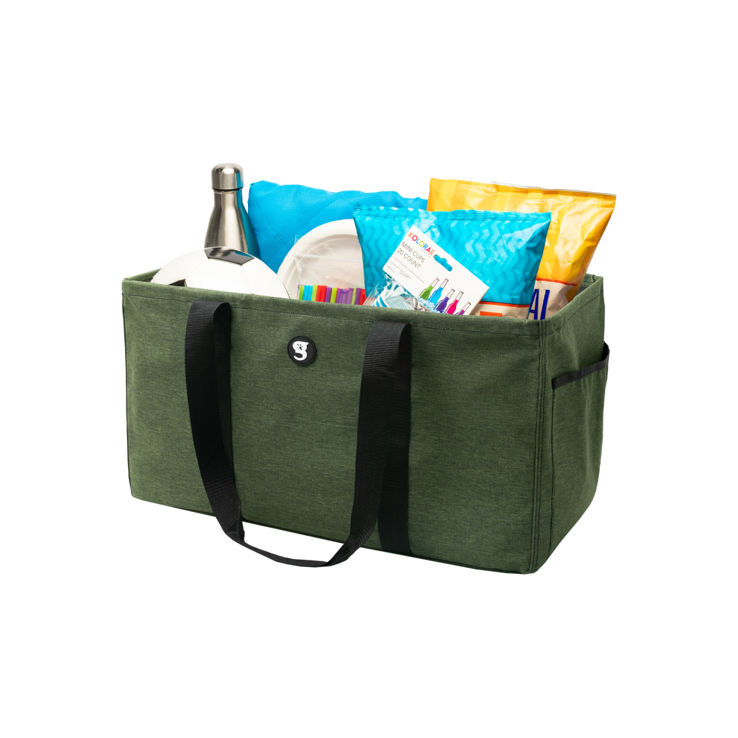 slide 5 of 7, Geckobrands Large Utility Tote, Assorted Olive Sage, 1 ct