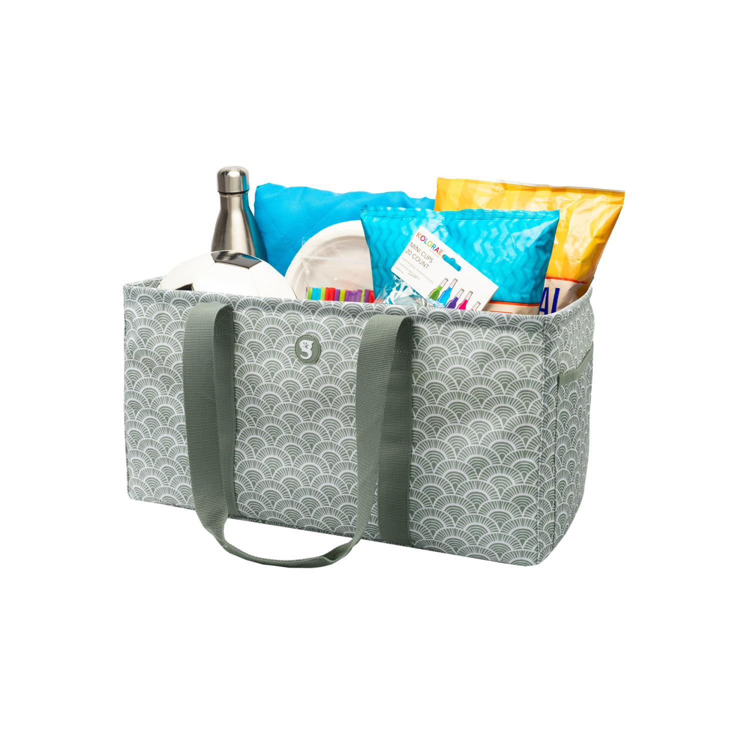 slide 7 of 7, Geckobrands Large Utility Tote, Assorted Olive Sage, 1 ct