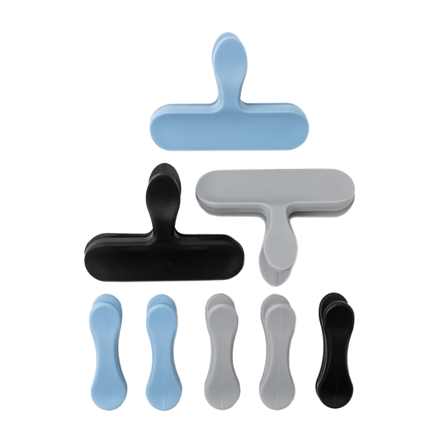 slide 2 of 3, Kolorae Neutral Bag Clips Set Of 8, 1 ct