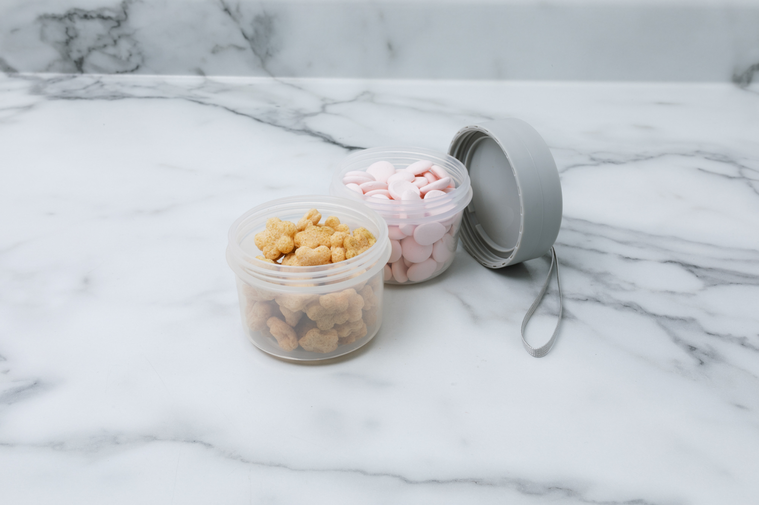 slide 2 of 2, Katelle 2 Compartment Snack Stack 10 Ounce, 10 oz