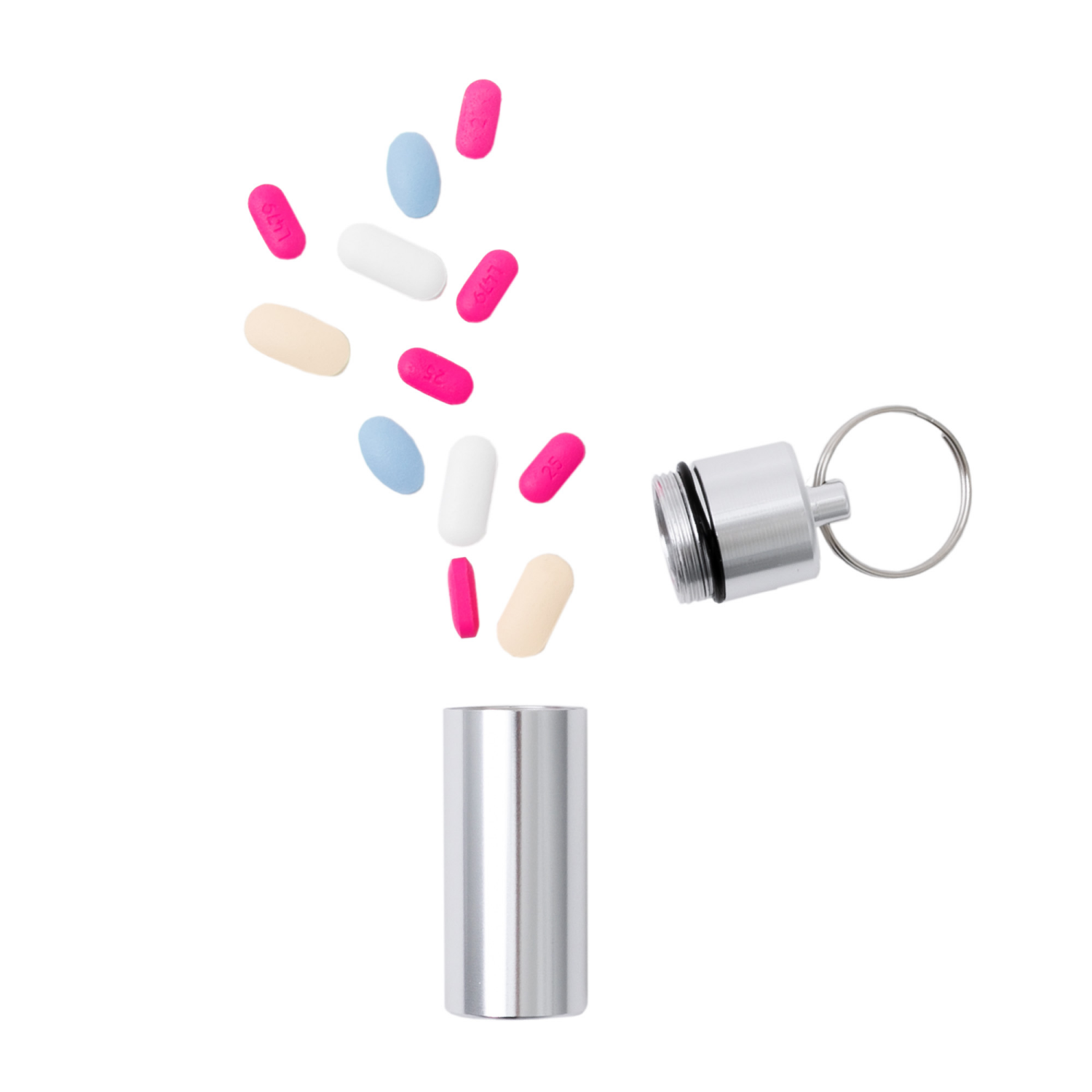 slide 2 of 2, Katelle Pill Container Keychain, 1 ct