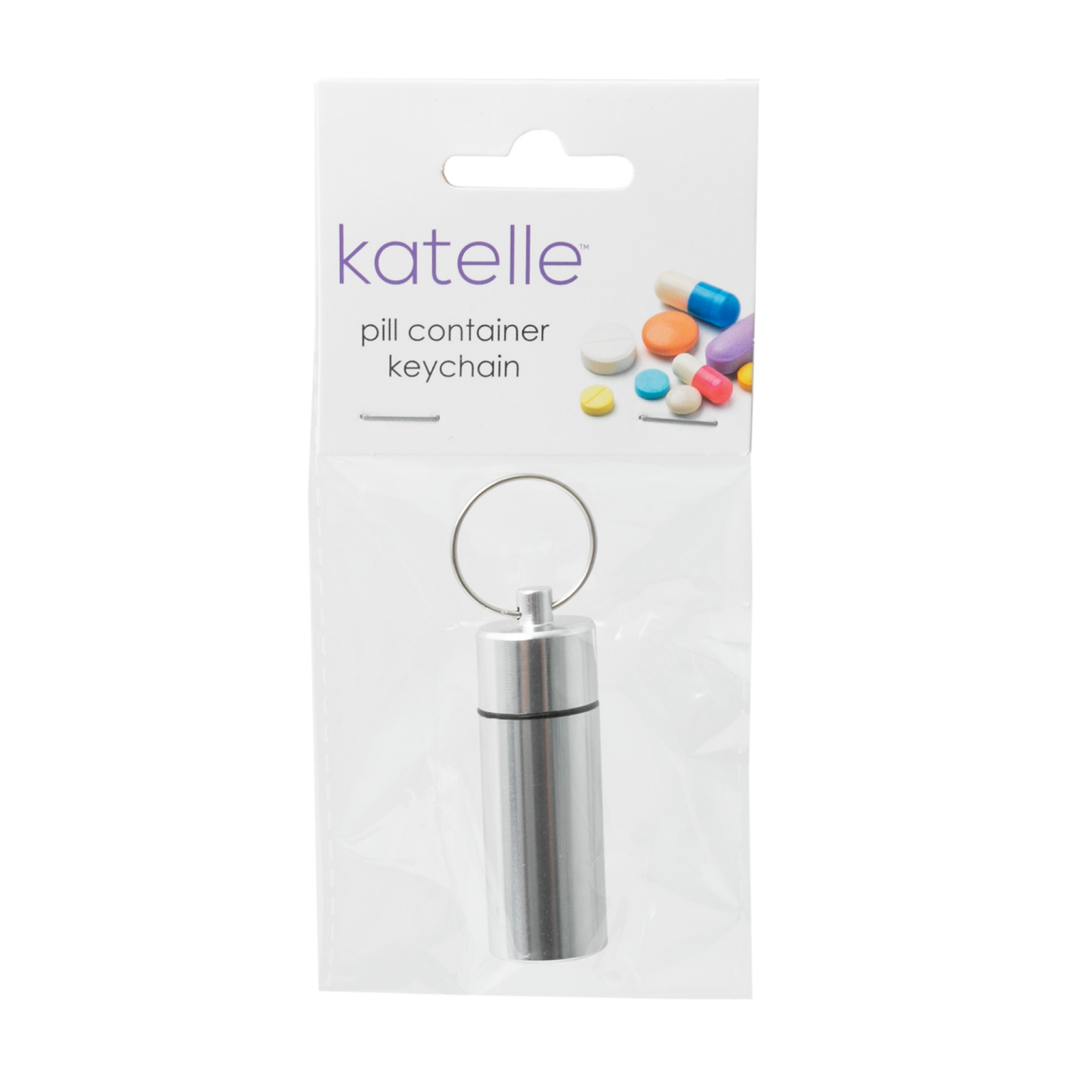 slide 1 of 2, Katelle Pill Container Keychain, 1 ct