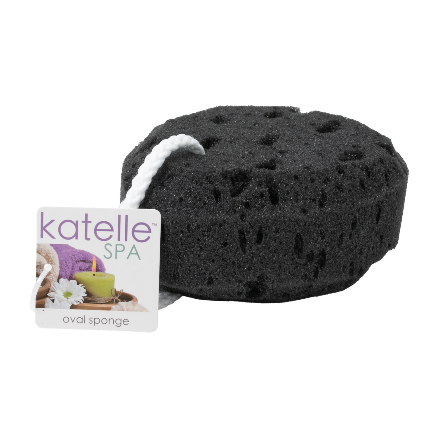 slide 1 of 2, Katelle Oval Sponge Black, 1 ct