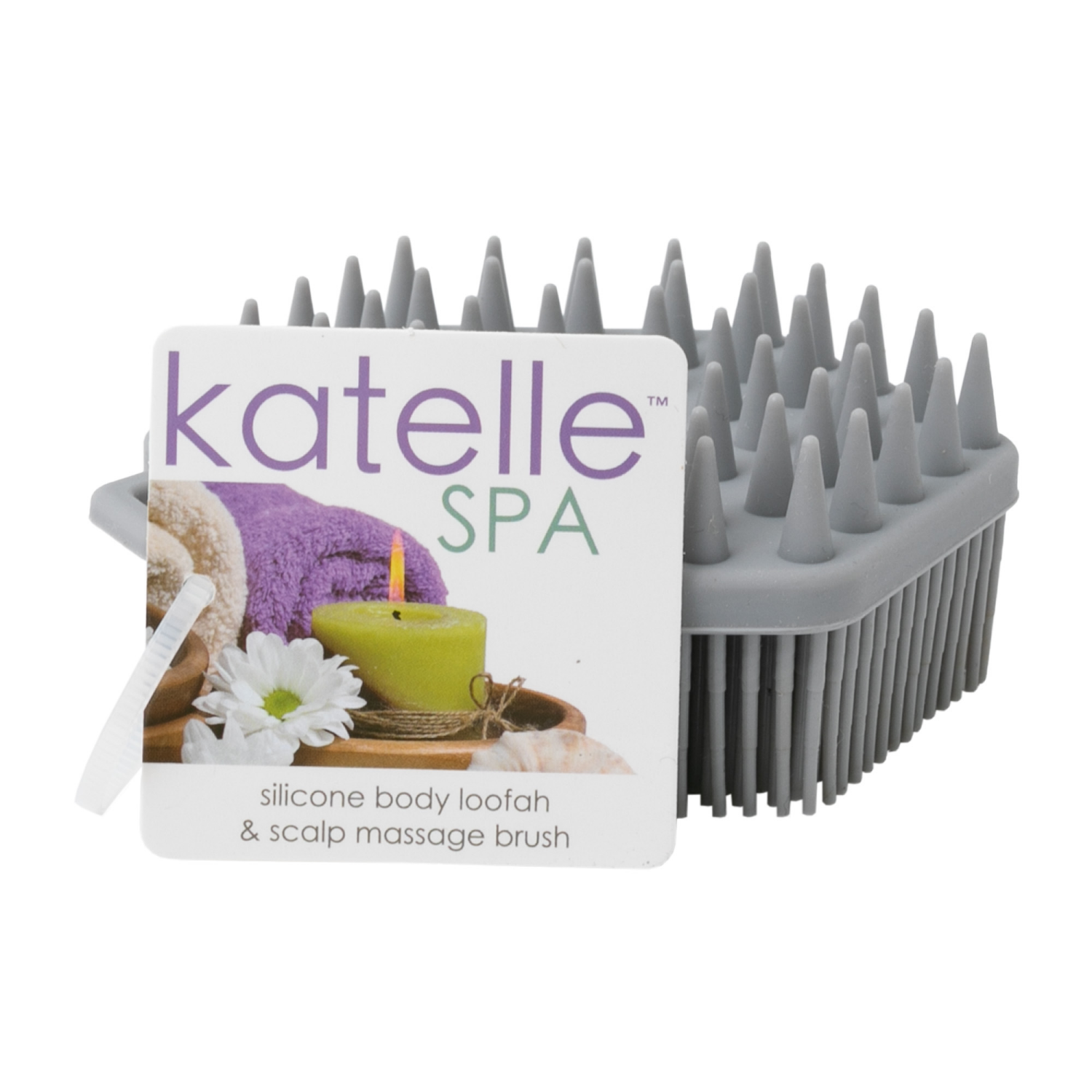slide 1 of 2, Katelle Silicone Body Loofah & Scalp Massage Brush, 1 ct