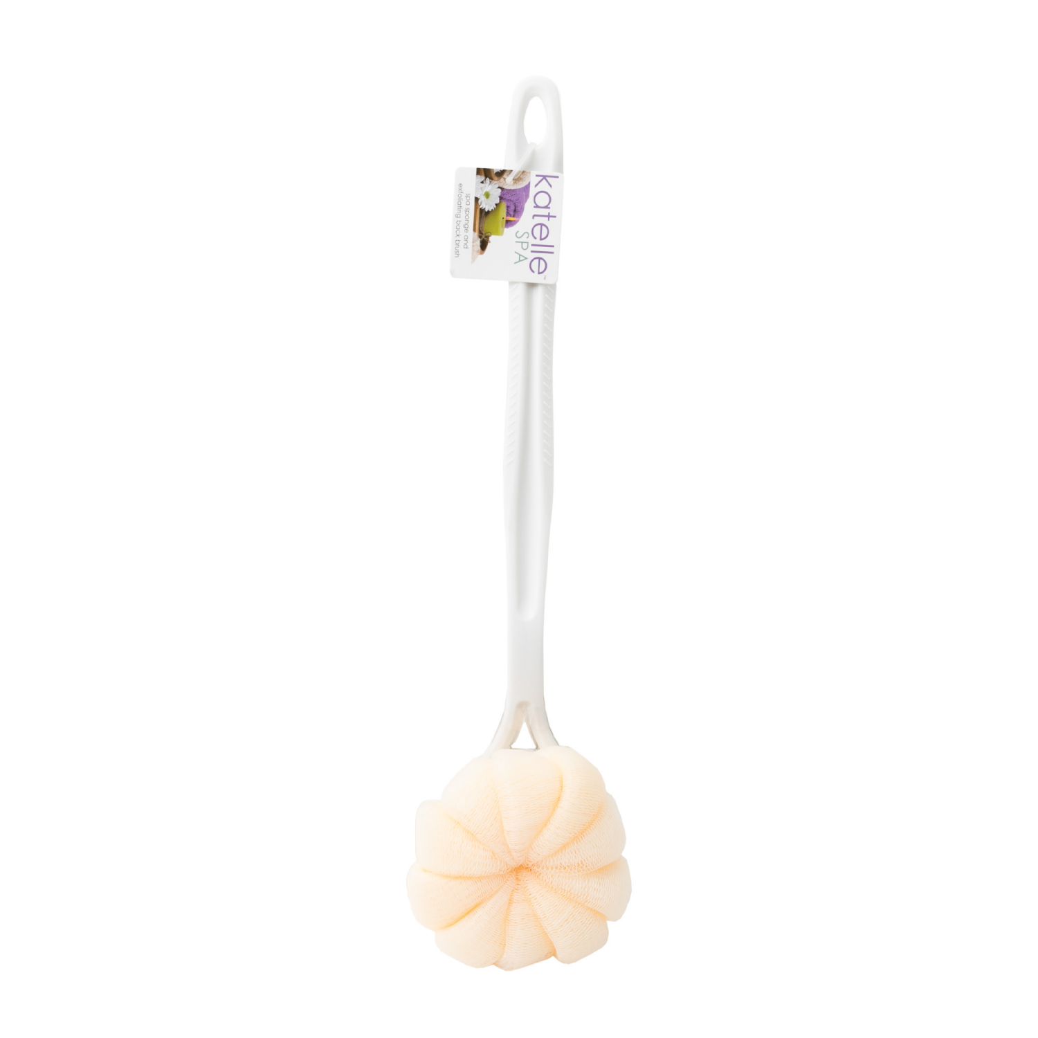 slide 1 of 2, Katelle Spa Sponge & Exfoliating Back Brush, 1 ct