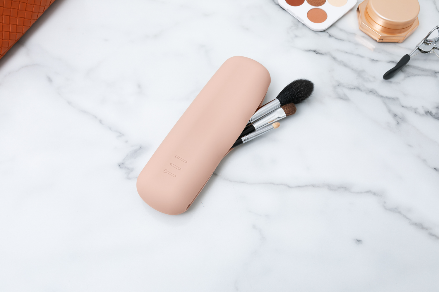 slide 2 of 5, Katelle Makeup Brush Travel Case with Magnetic Closure, 1 ct