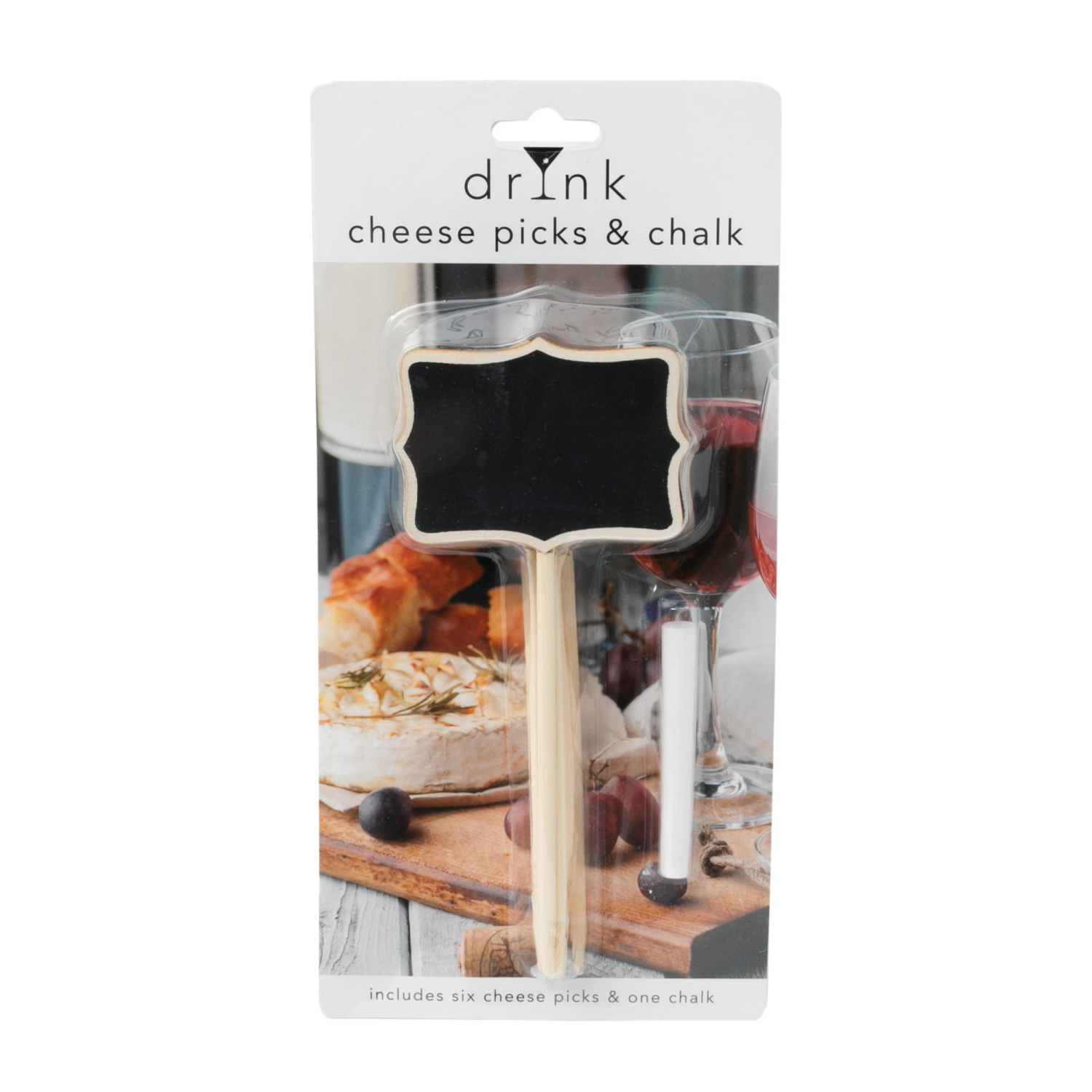 slide 1 of 4, Drynk Cheese Picks & Chalk, 1 ct