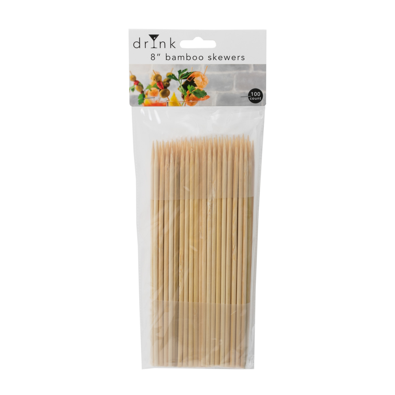 slide 1 of 2, Drynk 8" Bamboo Garnish Skewers 100 Count, 100 ct