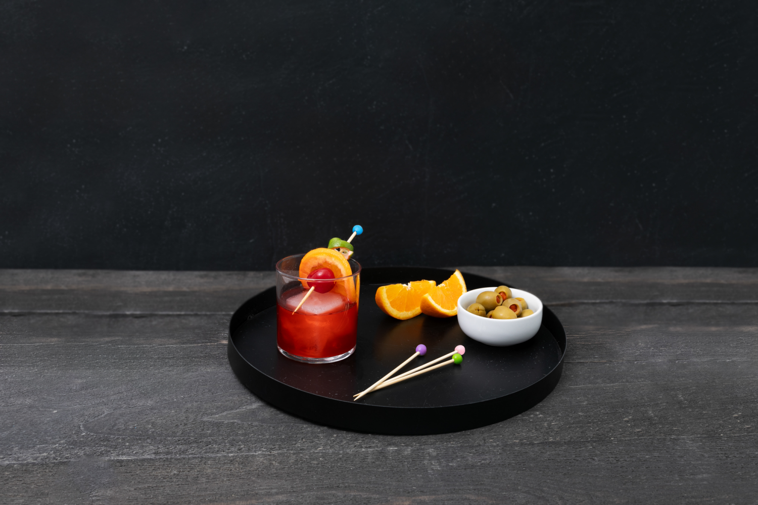 slide 2 of 3, Drynk Bamboo Ball Picks Brights 100 Count, 100 ct