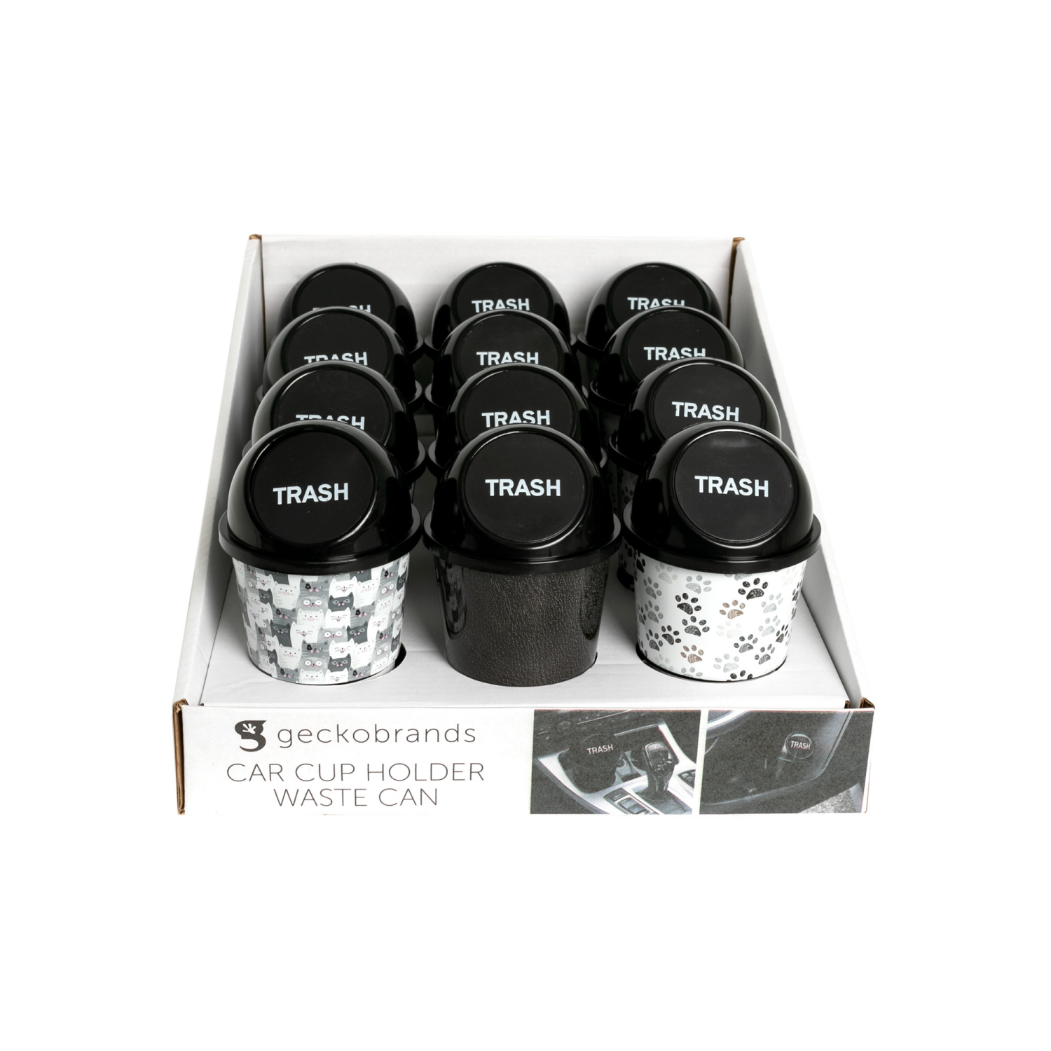 slide 1 of 2, Gecko Cup Holder Waste Can PDQ, 1 ct