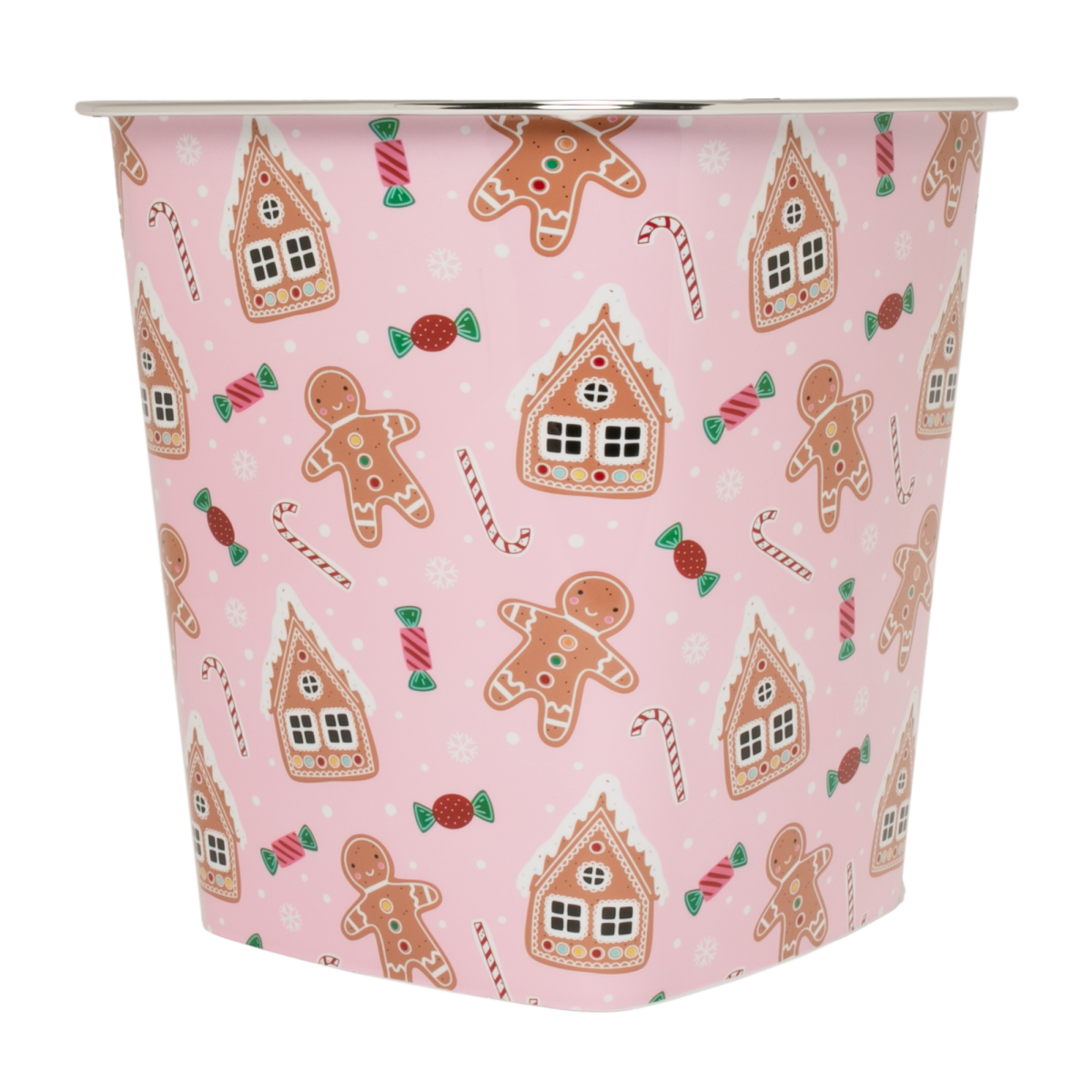 slide 2 of 2, Kolorae Waste Can Pink Gingerbread, 1 ct