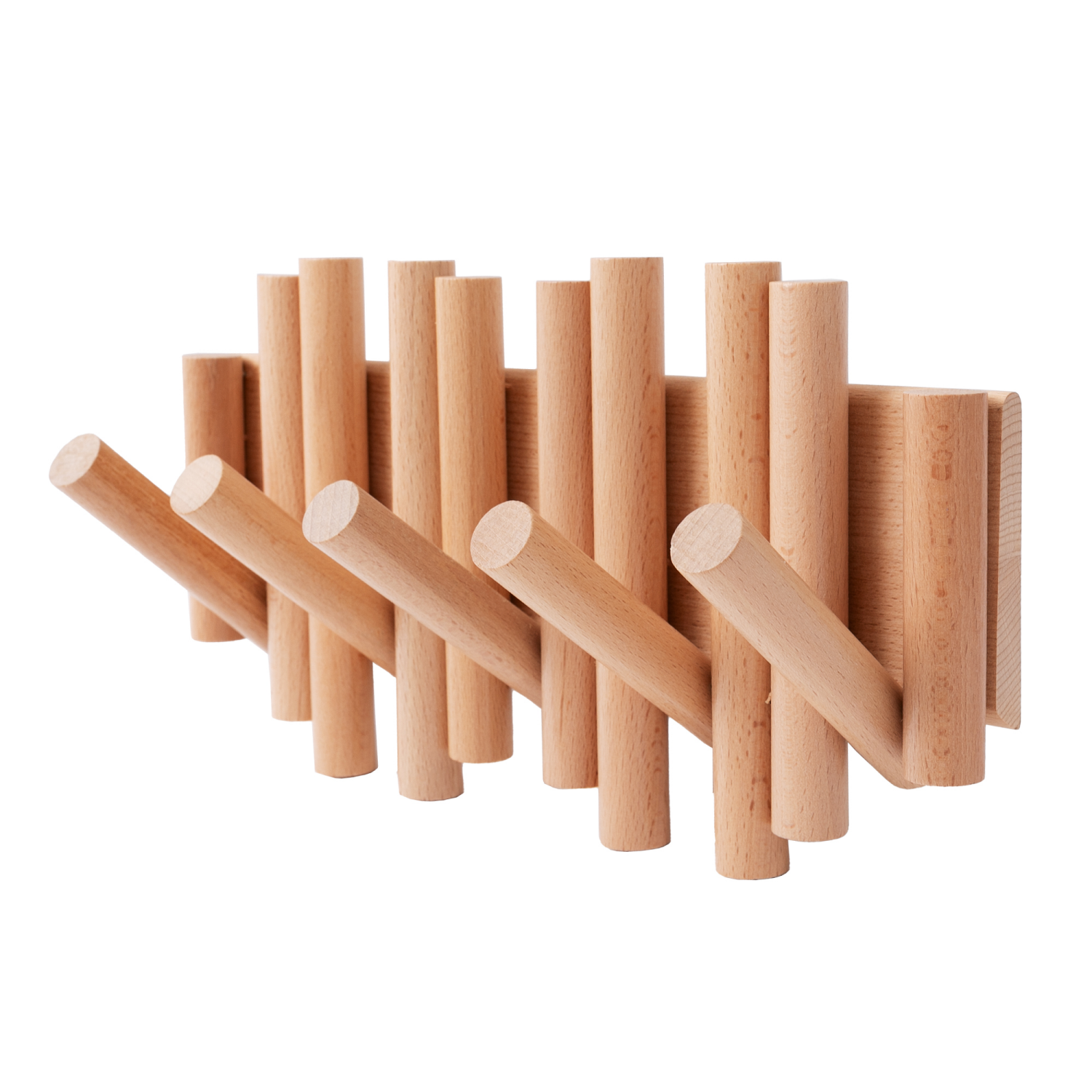 slide 2 of 2, Kolorae Natural Wood Picket Rail Hook, 1 ct