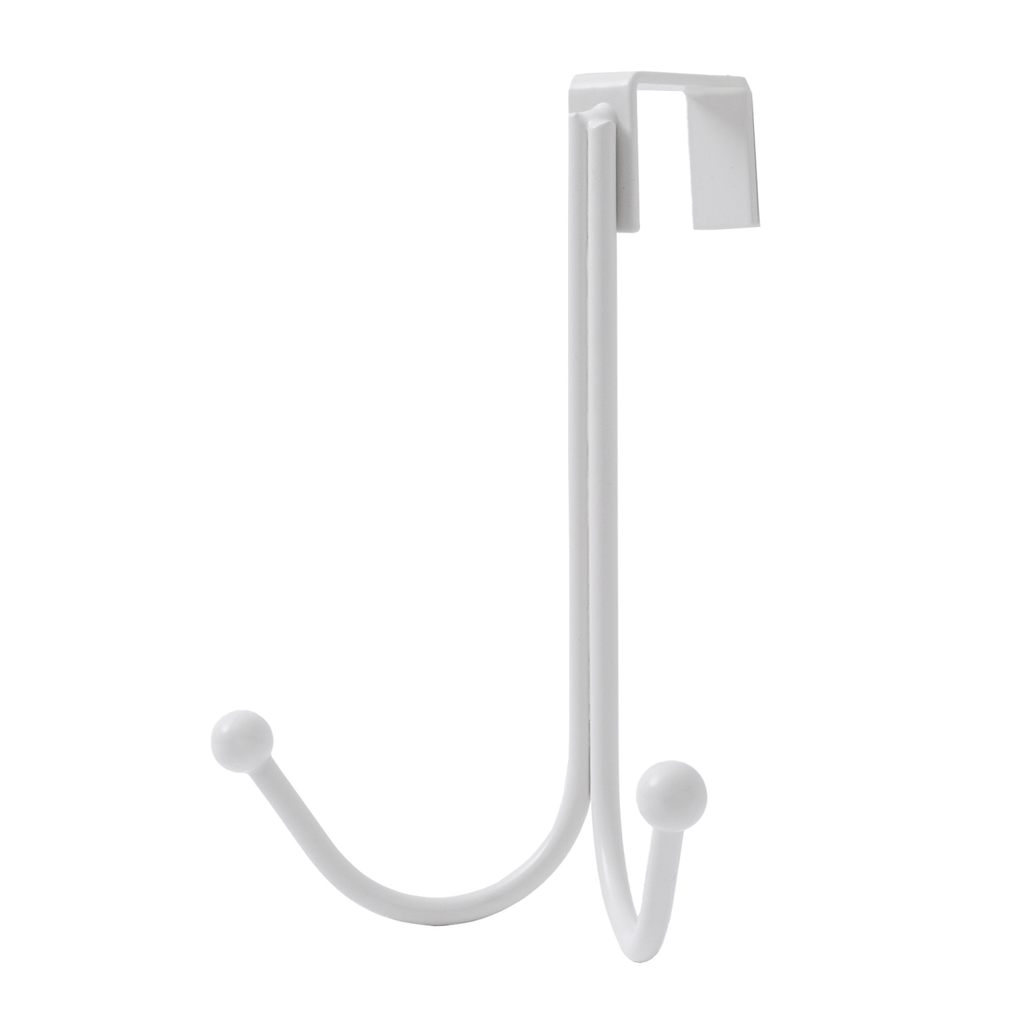 slide 2 of 2, Kolorae Over The Door Double Hook White, 1 ct