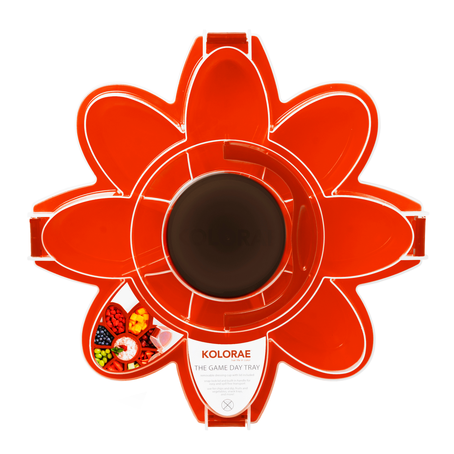 slide 2 of 2, The Game Day Tray, Orange & Brown, 1 ct