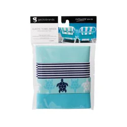 Geckobrands Towel Bands Set Of 4 Blue Turtle