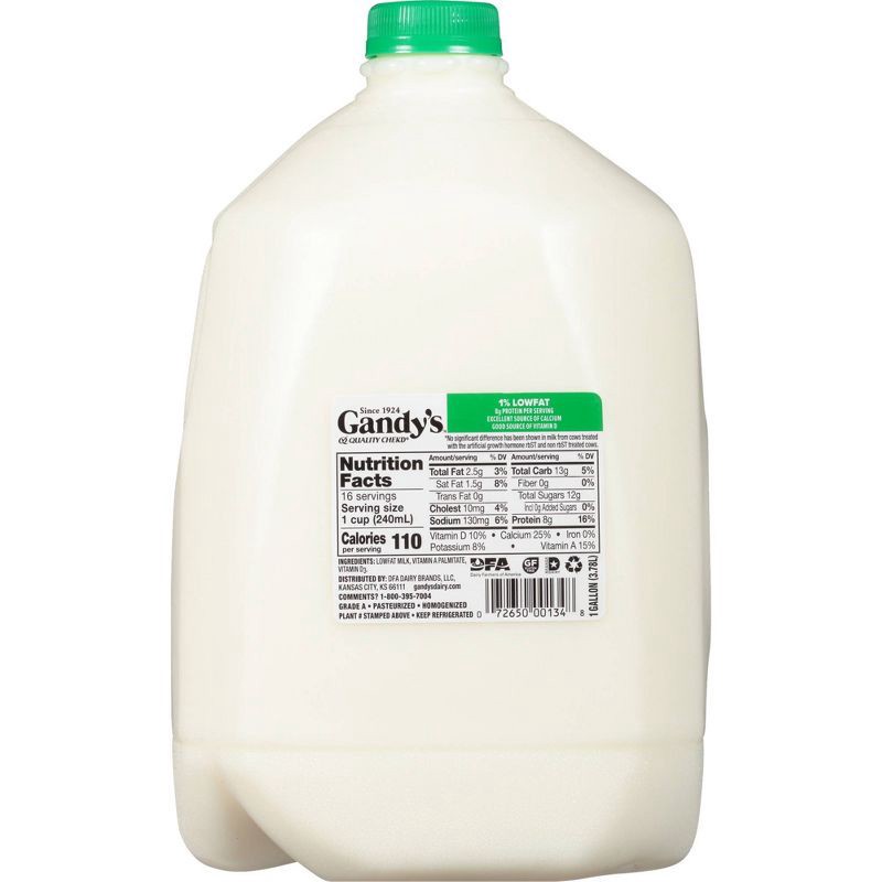 slide 2 of 8, Gandy's 1% Milk - 1gal, 1 gal