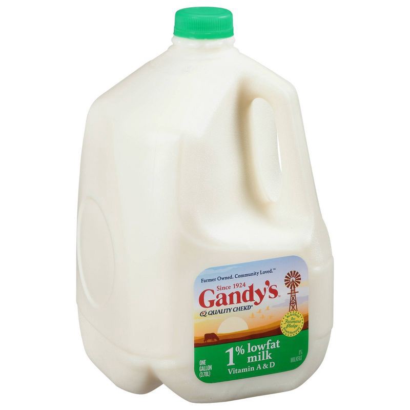 slide 3 of 8, Gandy's 1% Milk - 1gal, 1 gal