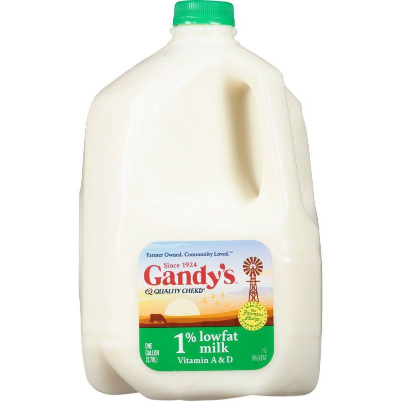 slide 1 of 8, Gandy's 1% Milk - 1gal, 1 gal