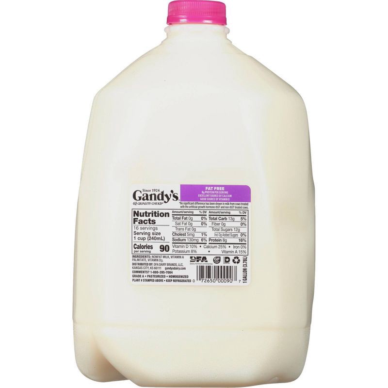 slide 3 of 8, Gandy's Skim Milk - 1gal, 1 gal