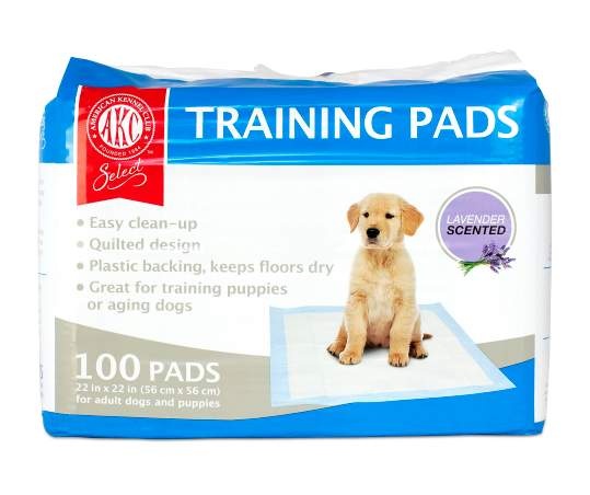 slide 1 of 1, AKC Puppy Training Pads, 100-Pack, 1 ct