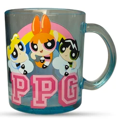 SILVER BUFFALO Sb Powerpuff Girls 17.5 Oz Glass Coffee Mug