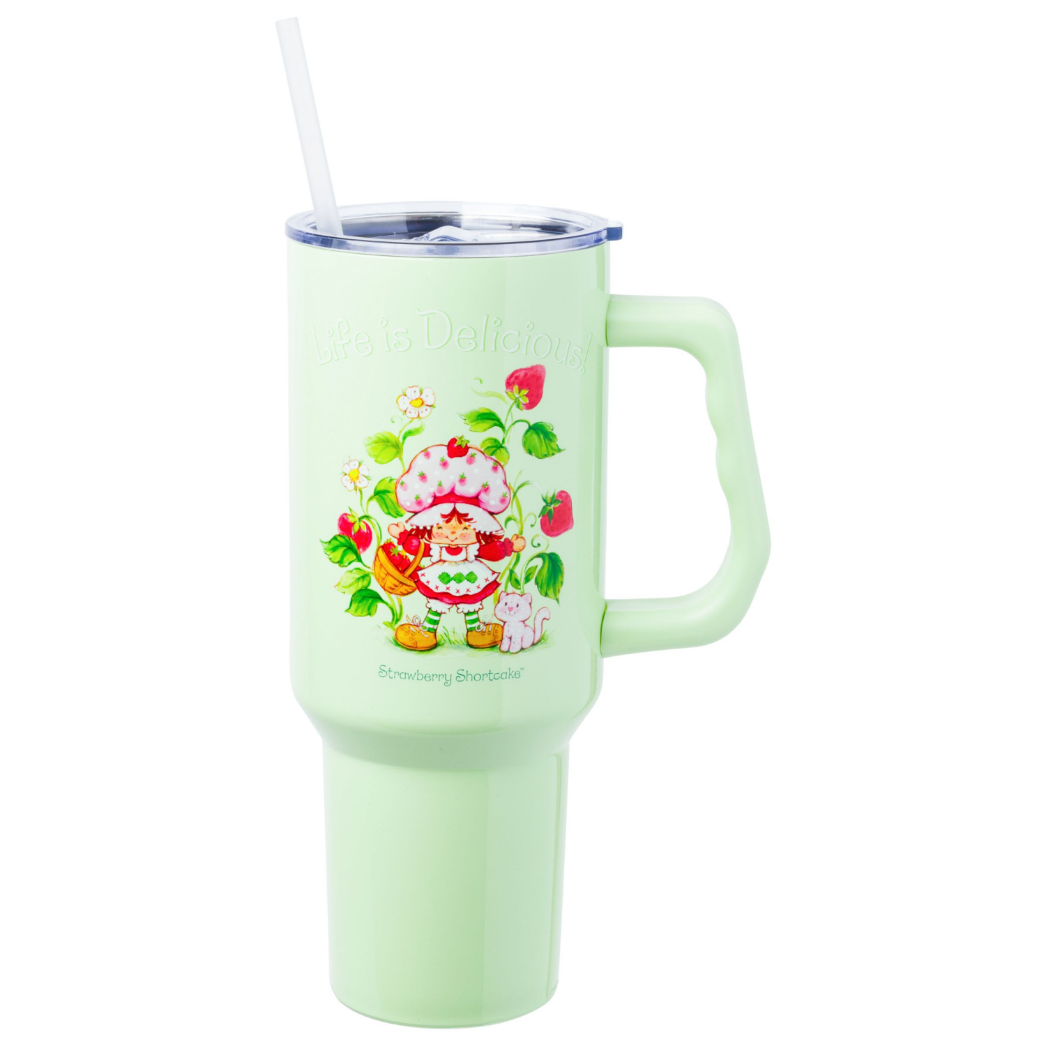 slide 1 of 1, SB Strawberry Shortcake 40oz Stainless Steel Tumbler with Handle, 40 oz