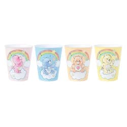 SILVER BUFFALO SB Care Bears Rainbow 4pc 2.5oz Plastic Mini Cup Set