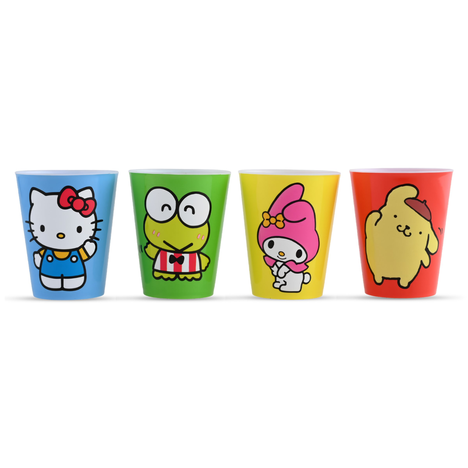 slide 1 of 1, SILVER BUFFALO Sb Hello Kitty And Friends 4pc 1.5oz Plastic Mini Cup Set, 4 ct, 1.5 oz