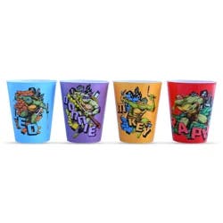 SILVER BUFFALO Sb Teenage Mutant Ninja Turtles 4pc 2.5oz Plastic Mini Cup Set