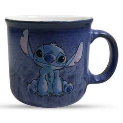 SILVER BUFFALO Sb Stitch Reactive Glaze 20oz Ceramic Camper Mug