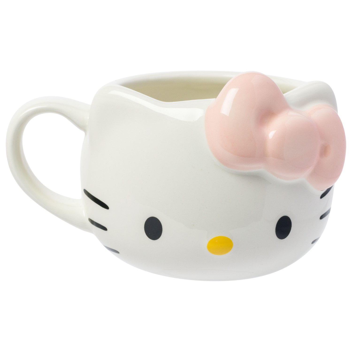 slide 1 of 1, SILVER BUFFALO SB Hello Kitty Light Pink Bow Ceramic 3D Sculpted Mug, 23 oz