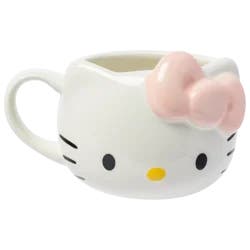 SILVER BUFFALO SB Hello Kitty Light Pink Bow Ceramic 3D Sculpted Mug