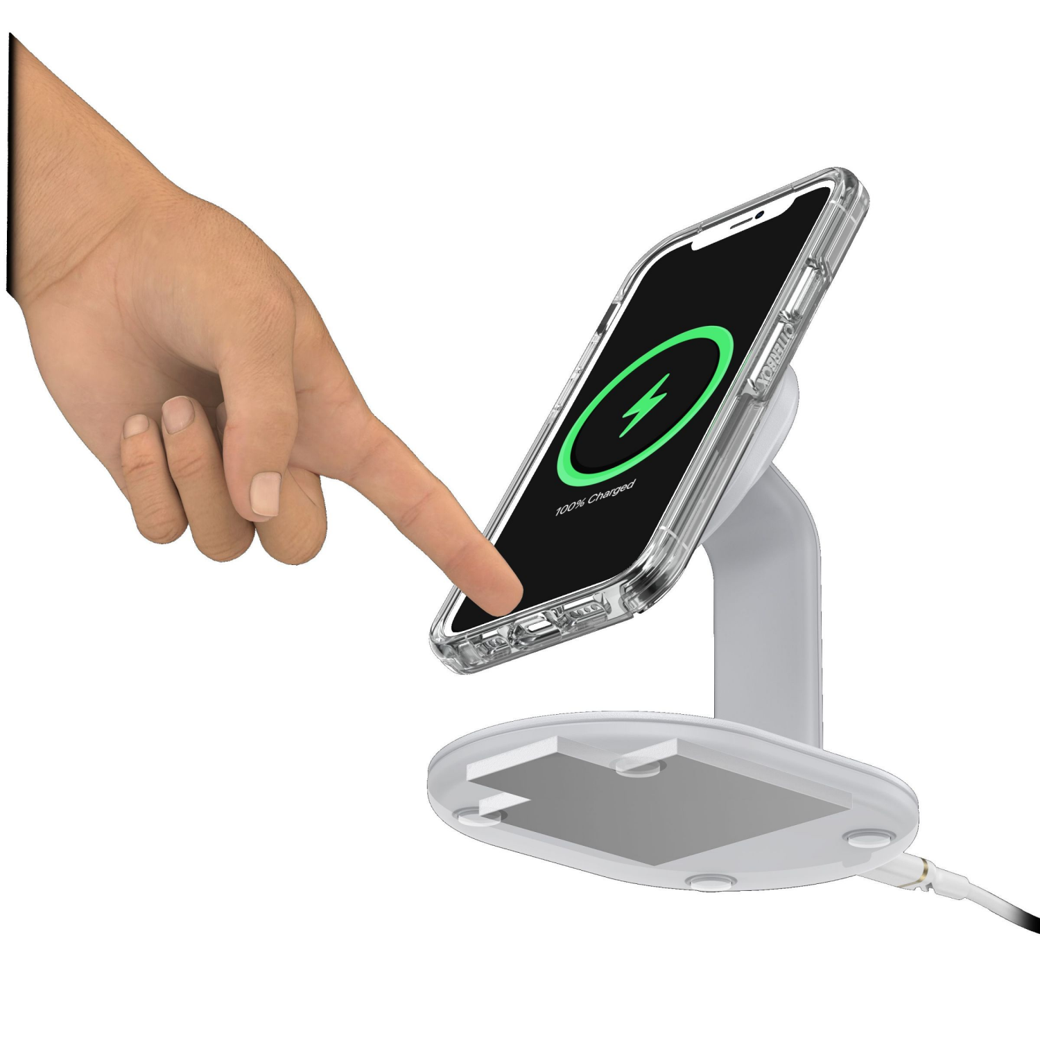 slide 5 of 5, OTTERBOX OB WIRELESS CHARGING STAND - White, 1 ct