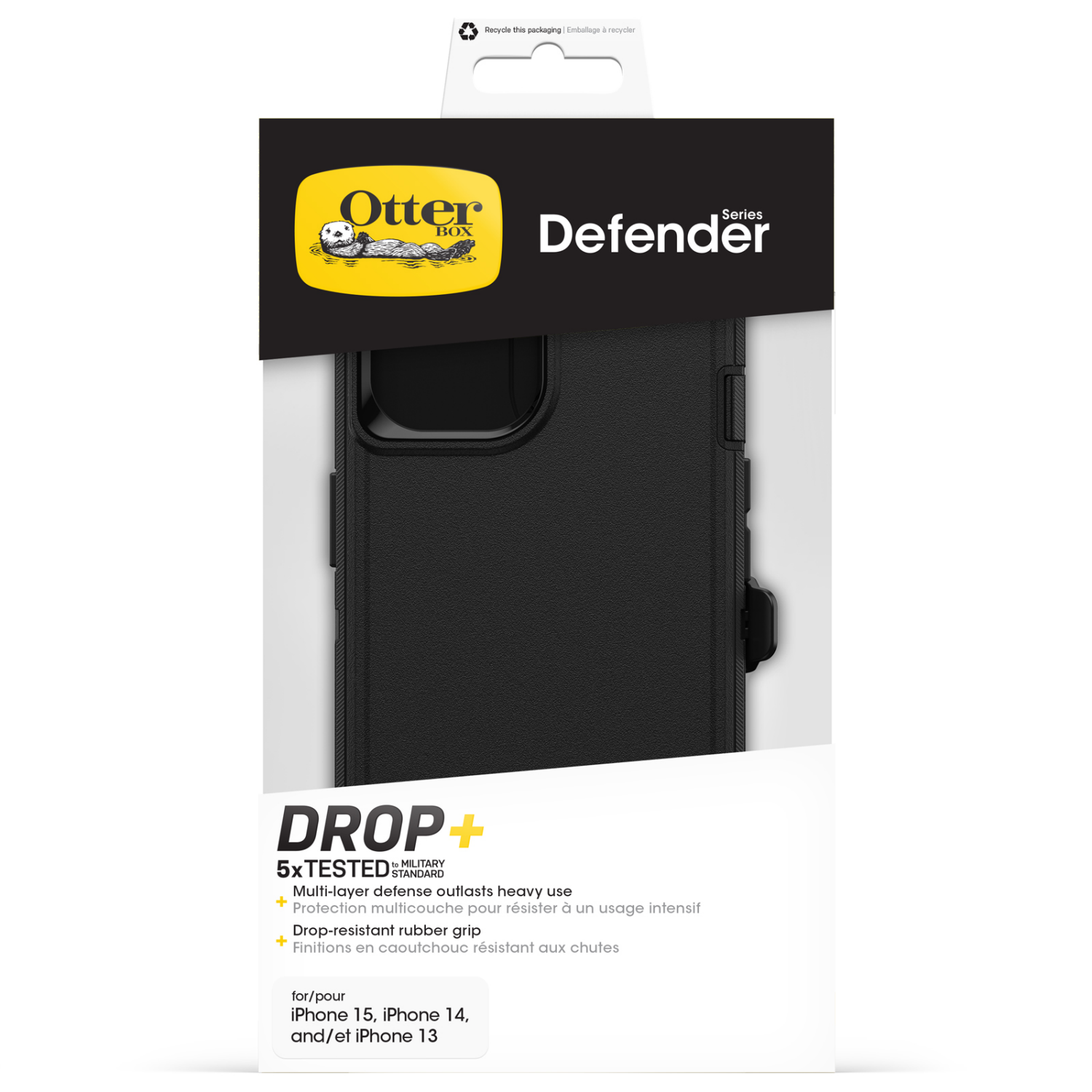 slide 3 of 6, Otterbox iPhone 15 Defender Black, 1 ct