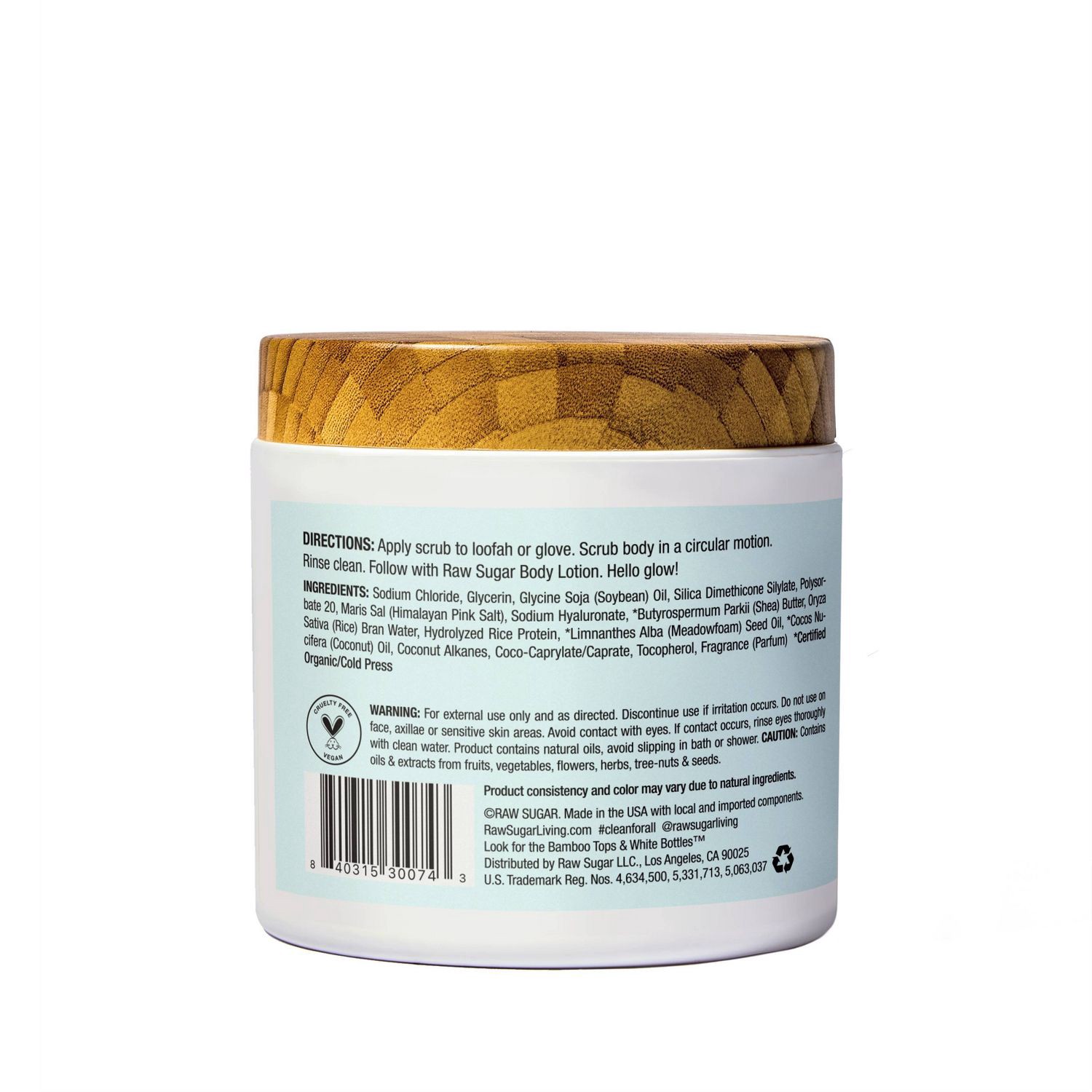 slide 2 of 2, Raw Sugar Daily Micro Scrub Salt Polish, Shea + Rice Flower, 15 Oz, 15 oz