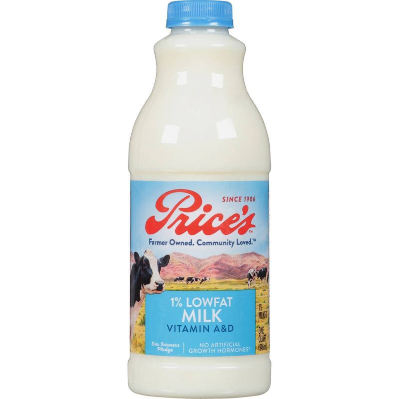 slide 1 of 7, Price's 1% Milk - 1qt, 1 qt