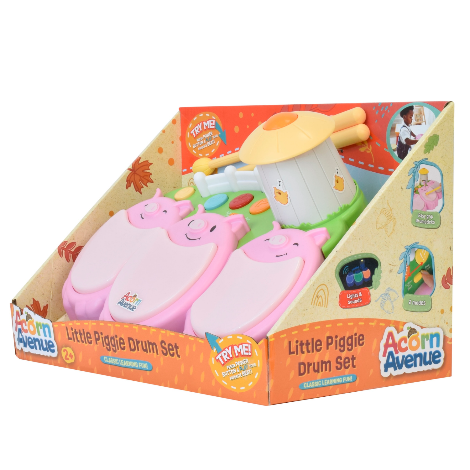 slide 4 of 8, Acorn Avenue 3 Little Pigs Drum Set, 1 ct