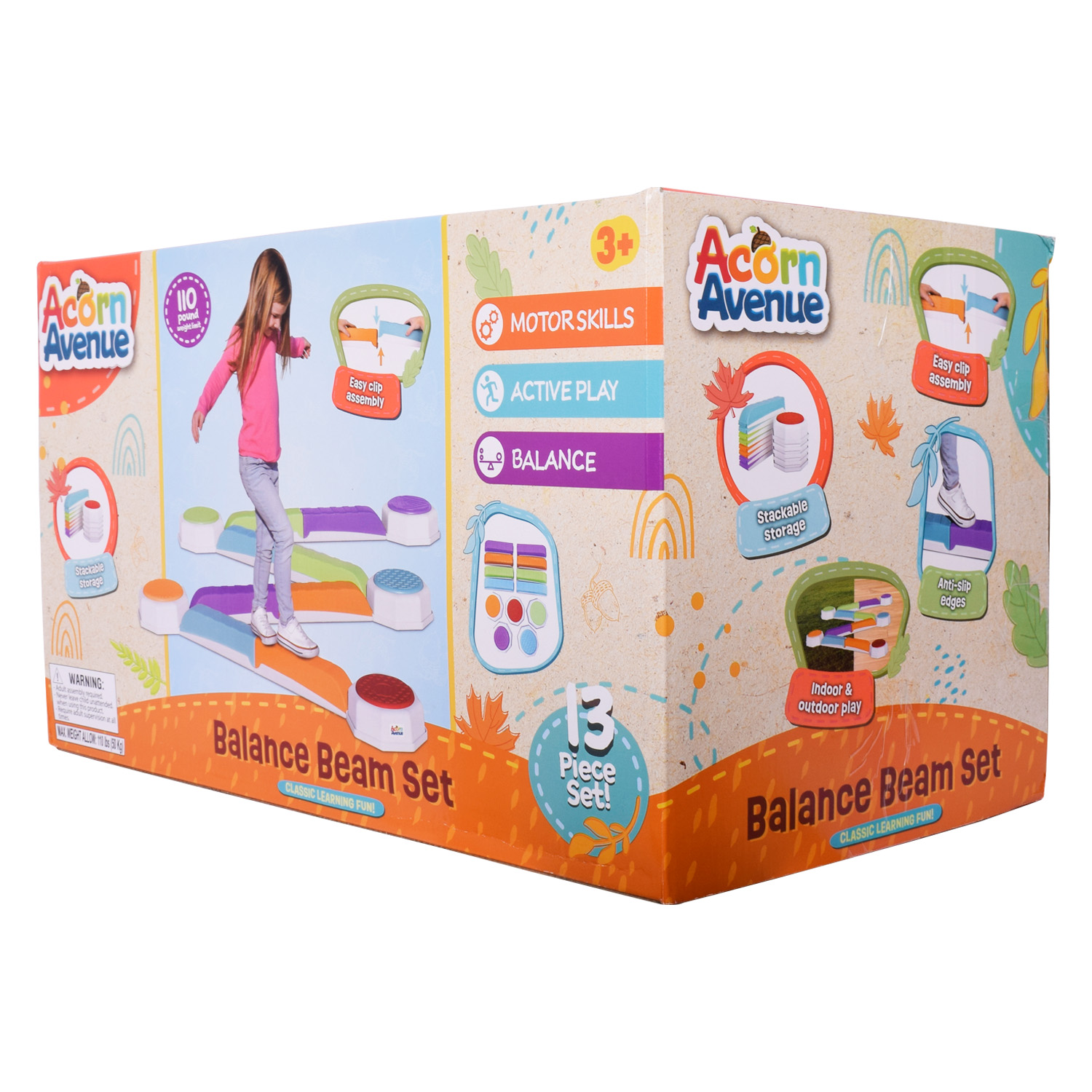 slide 2 of 6, Acorn Avenue Balance Beam, 1 ct