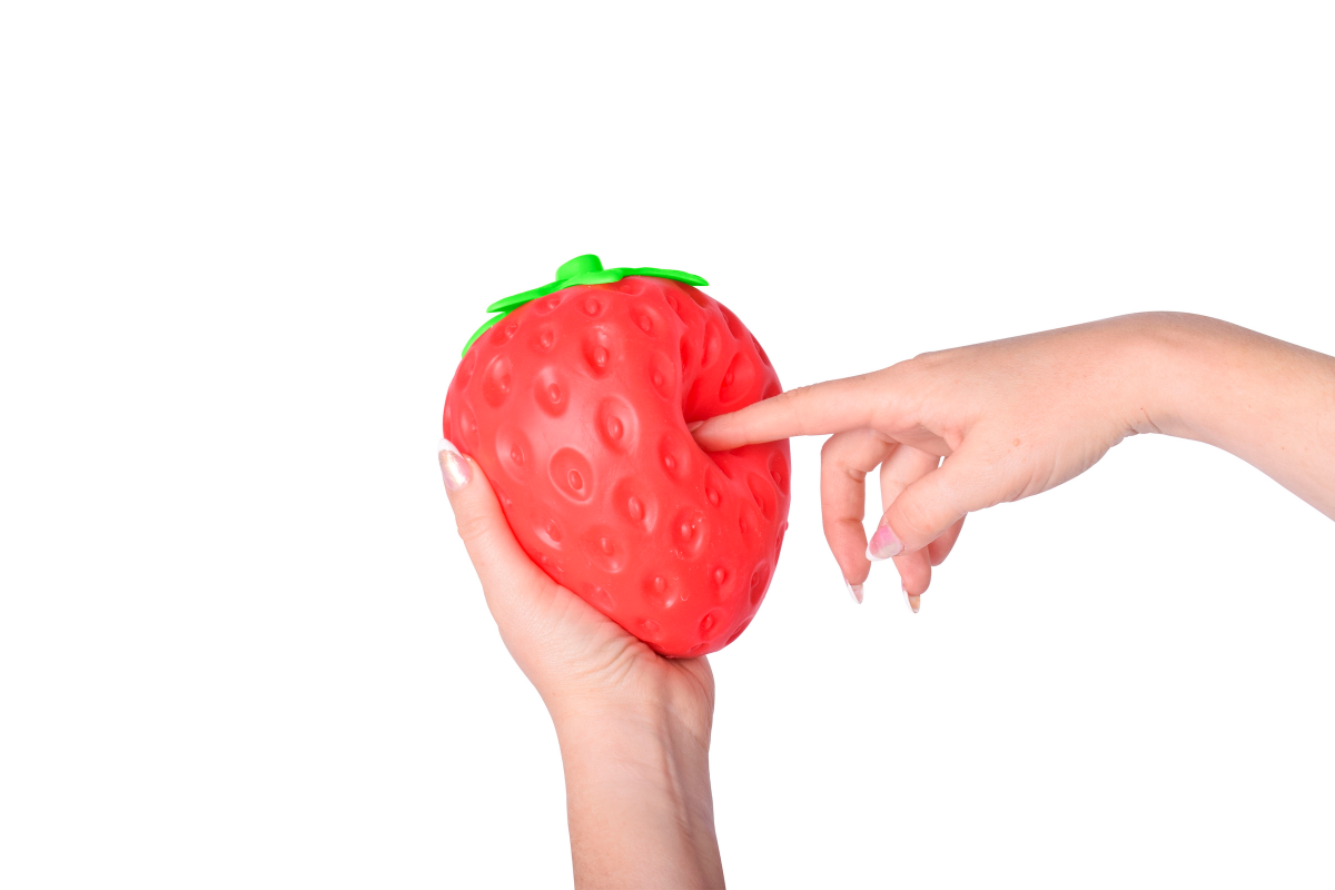 slide 3 of 3, Fun Garden Squishy Strawberry, 1 ct