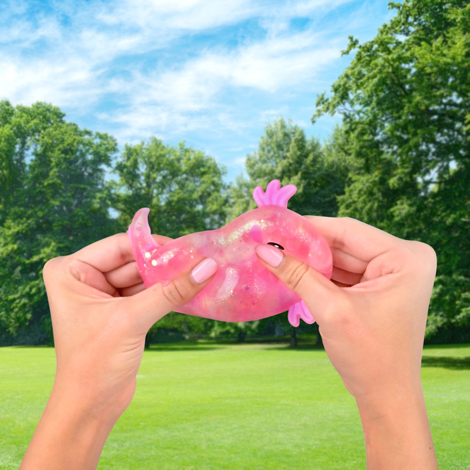 slide 3 of 4, Toymendous Axolotl Squishy, 1 ct