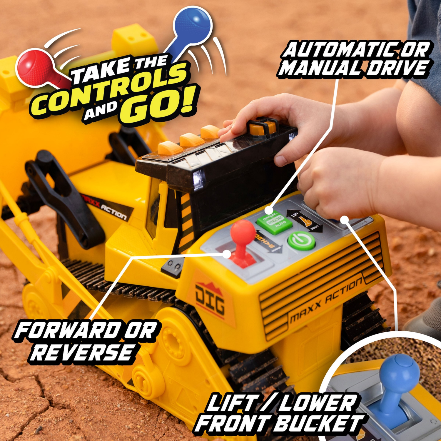 slide 4 of 5, Maxx Action L&s Maxx Power Dozer, 1 ct